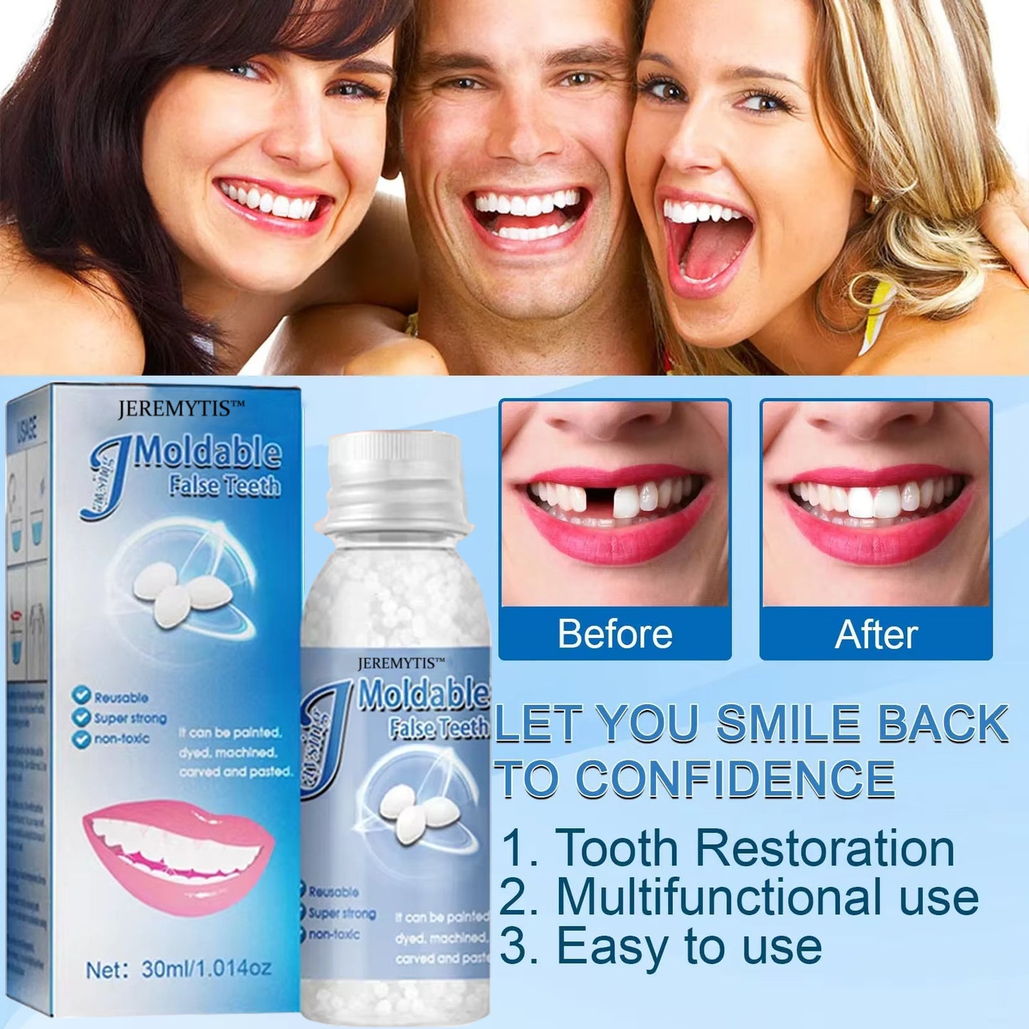 🦷 JEREMYTIS™ Dental Filling Gel – Pain-Free, Drill-Free Cavity Solution💖💖