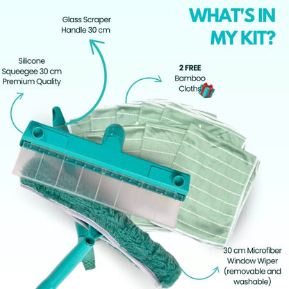 JEREMYTIS Recyclable Silicone Window Squeegee Kit